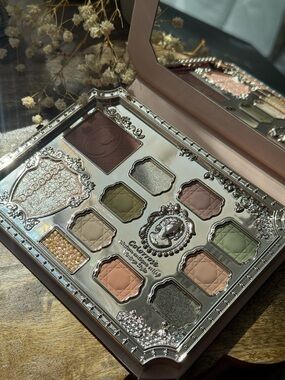 Elegant Green & Neutral Eyeshadow Palette - Women Makeup